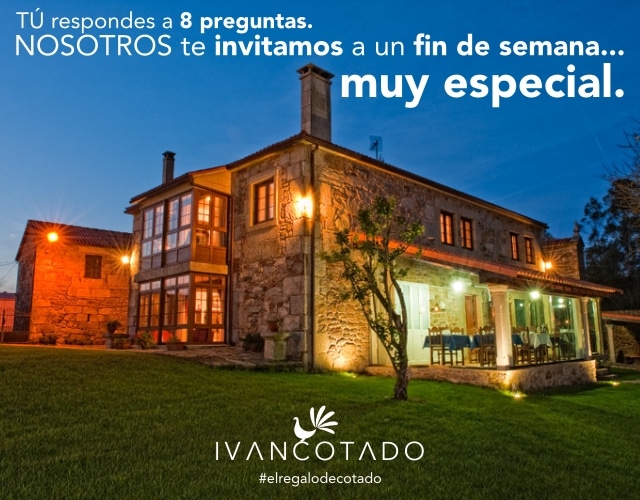 Fin de Semana con Encanto para 2 personas por responder a 8 preguntas #elregalodeCotado