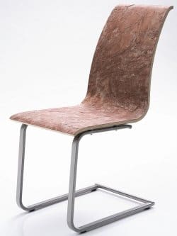 Nuevos materiales constructivos. Evolución y aplicaciones. Silla "de piedra". Panel de Richter Furniertechnik.