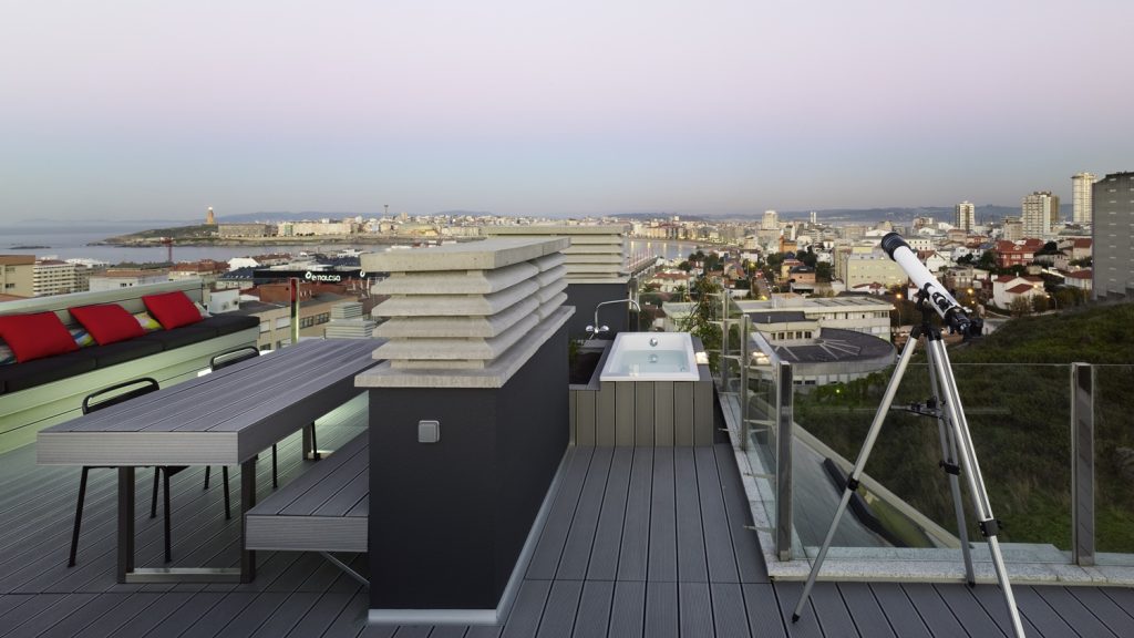 Diseño de apartamento con terraza en A Coruña