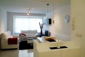 Diseño interior de piso en Galicia. Vista salón comedor