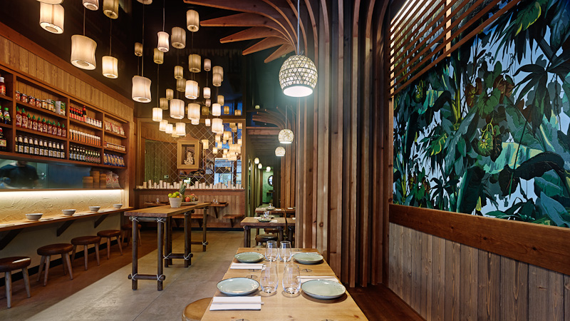 Vista interior del INteriorismo EStratégico del Restaurante Koh Lanta en Coruña