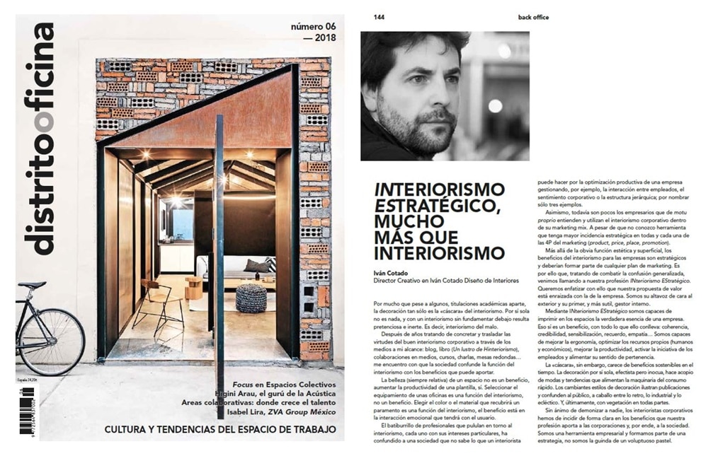 Iván Cotado en Distrito Oficina: INteriorismo EStratégico, mucho más que interiorismo