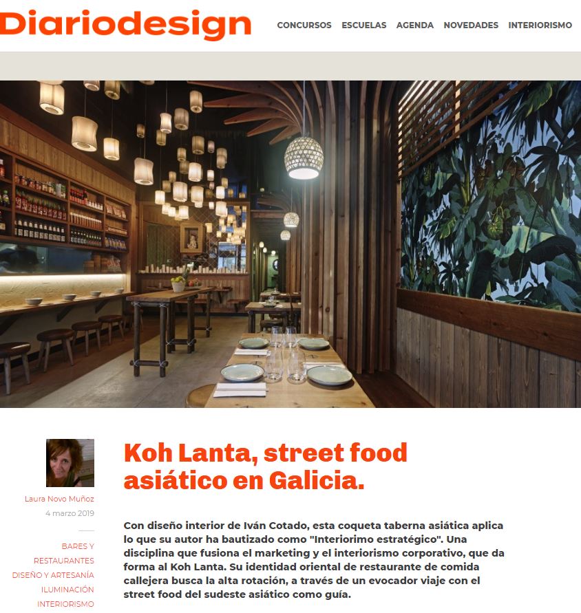 Restaurante Koh Lanta en Diario Design