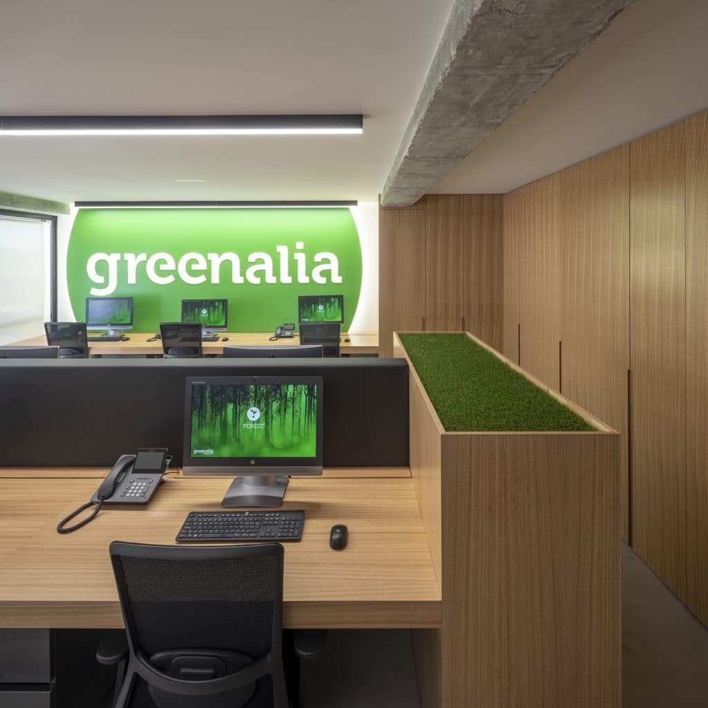 Puestos de trabajo en diseño de oficinas Greenalia, The Green Company