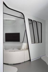 Salón y TV-Diseño interior vivienda futurista en Elche