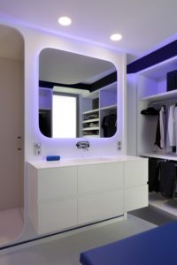 Lavabo-baño-Diseño interior vivienda futurista en Elche