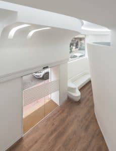 Vista superior sala de espera en Diseño Clínica Ginecología y Obstetricia en la Comunidad Valenciana