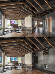 Detalle cierre en Diseño de pulpería La Caseta de Aurora