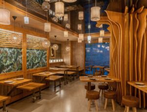 Inspiración asiática en Diseño interior restaurante Koh Lanta en Elche