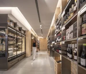 Exposición en Proyecto de Interiorismo tienda Álvarez Delicatessen en Coruña, por Iván Cotado Diseño de Interiores